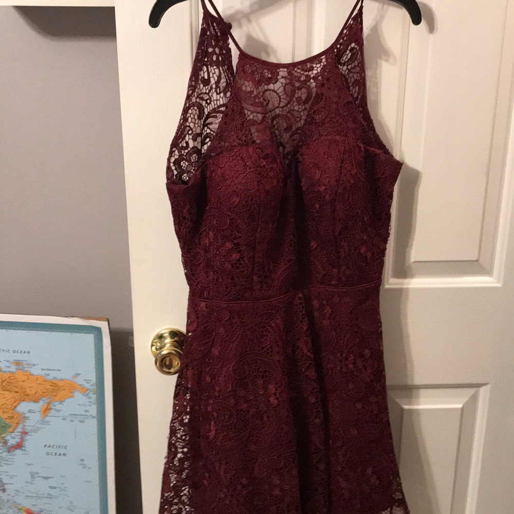 Burgundy dress